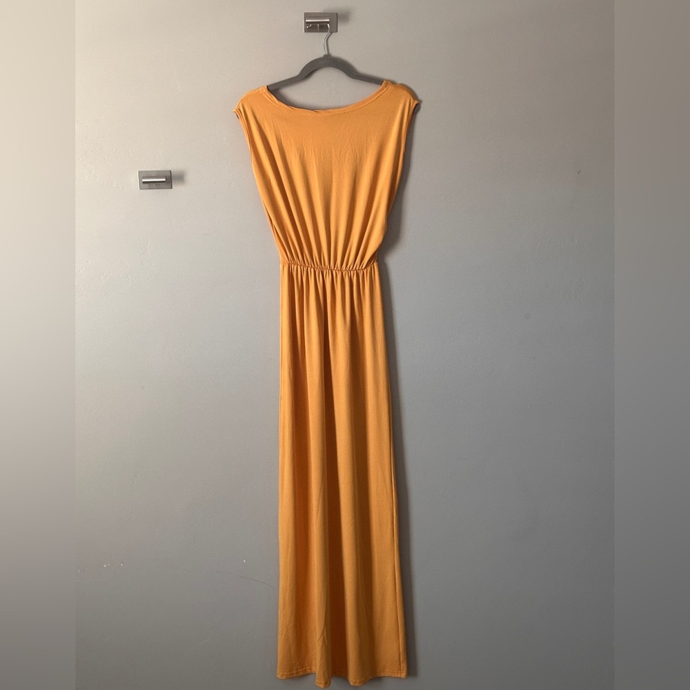 Chic Orange Maxi Dress